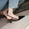 Giày Cao Gót Dáng Slingback Mũi Nhọn 7 Phân Sang Trọng, Giày Sandal Bít Mũi Nhọn Thanh Lịch Tôn Dáng WD2337